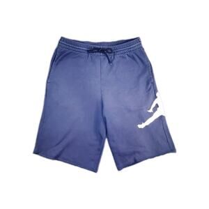 Jordan Mens Sz L Blue Fleece Shorts Jumpman Logo Athletic Sweat Shorts Za2-30